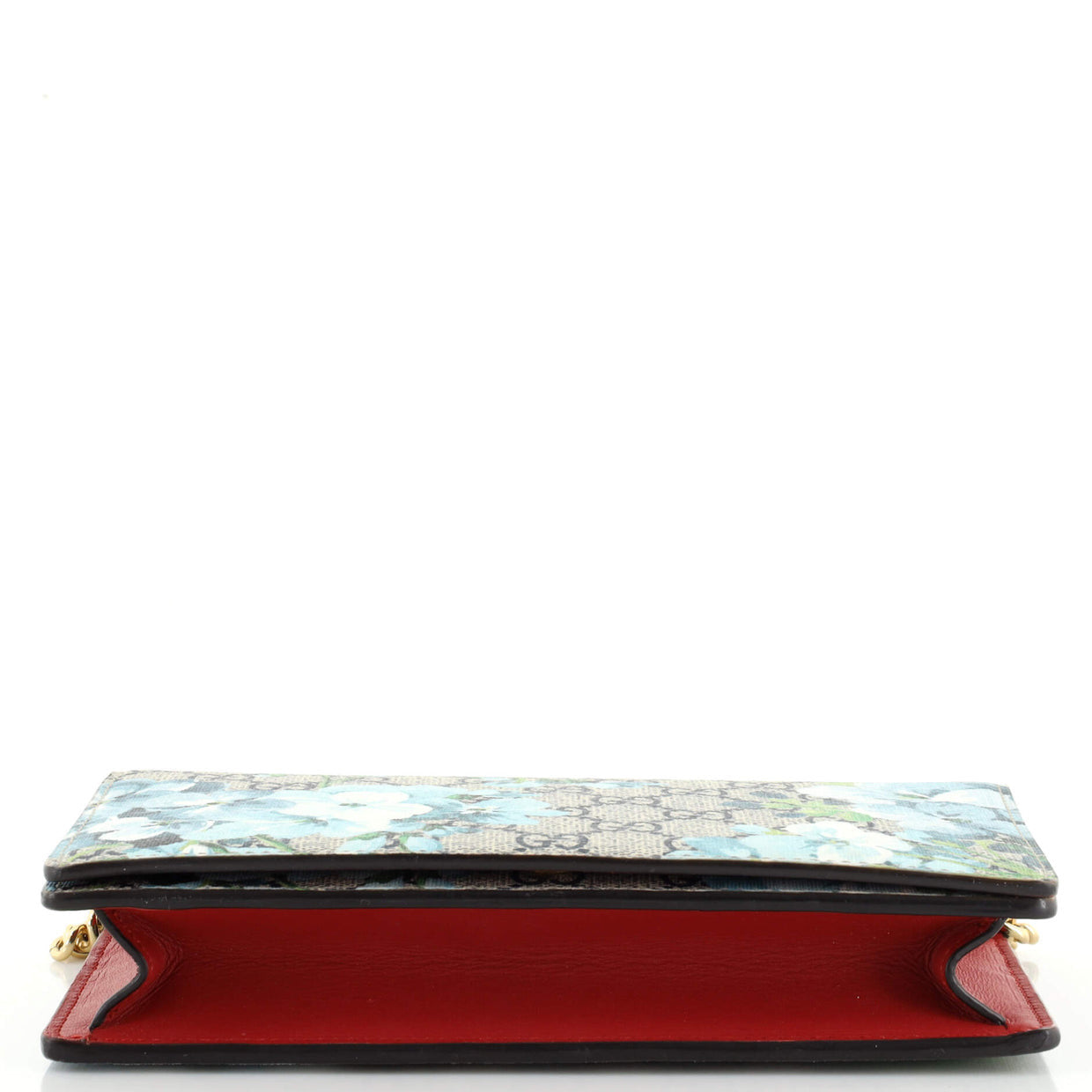 Chain Wallet Blooms Print GG Coated Canvas Twins