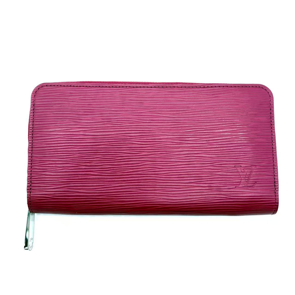 Epi Leather pink Long Zippy wallet Women