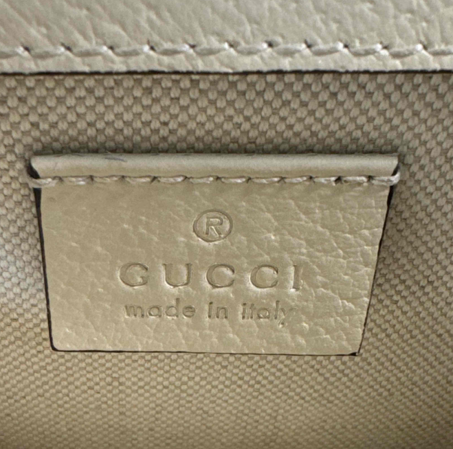 Textured Calfskin Crystal Small Dionysus Shoulder Bag Mystic White B24494