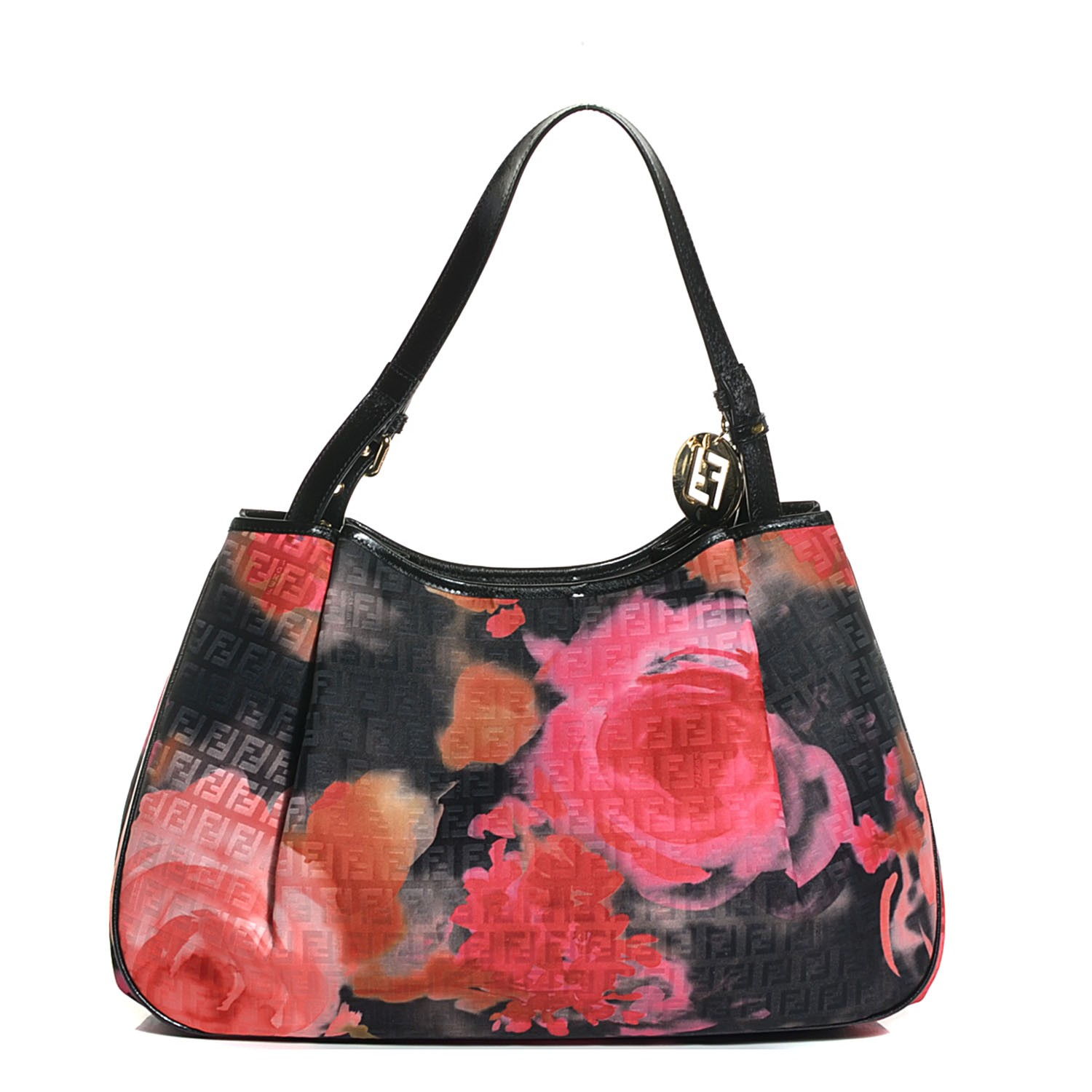 Floral Shopper Tote Printed Zucca Canvas Large Twins