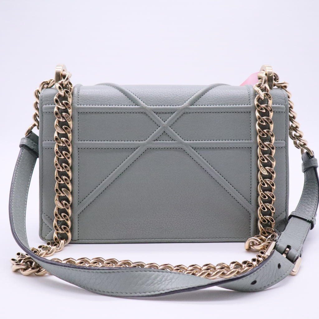 Diorama Flap Bag Grained Calfskin Medium Twins