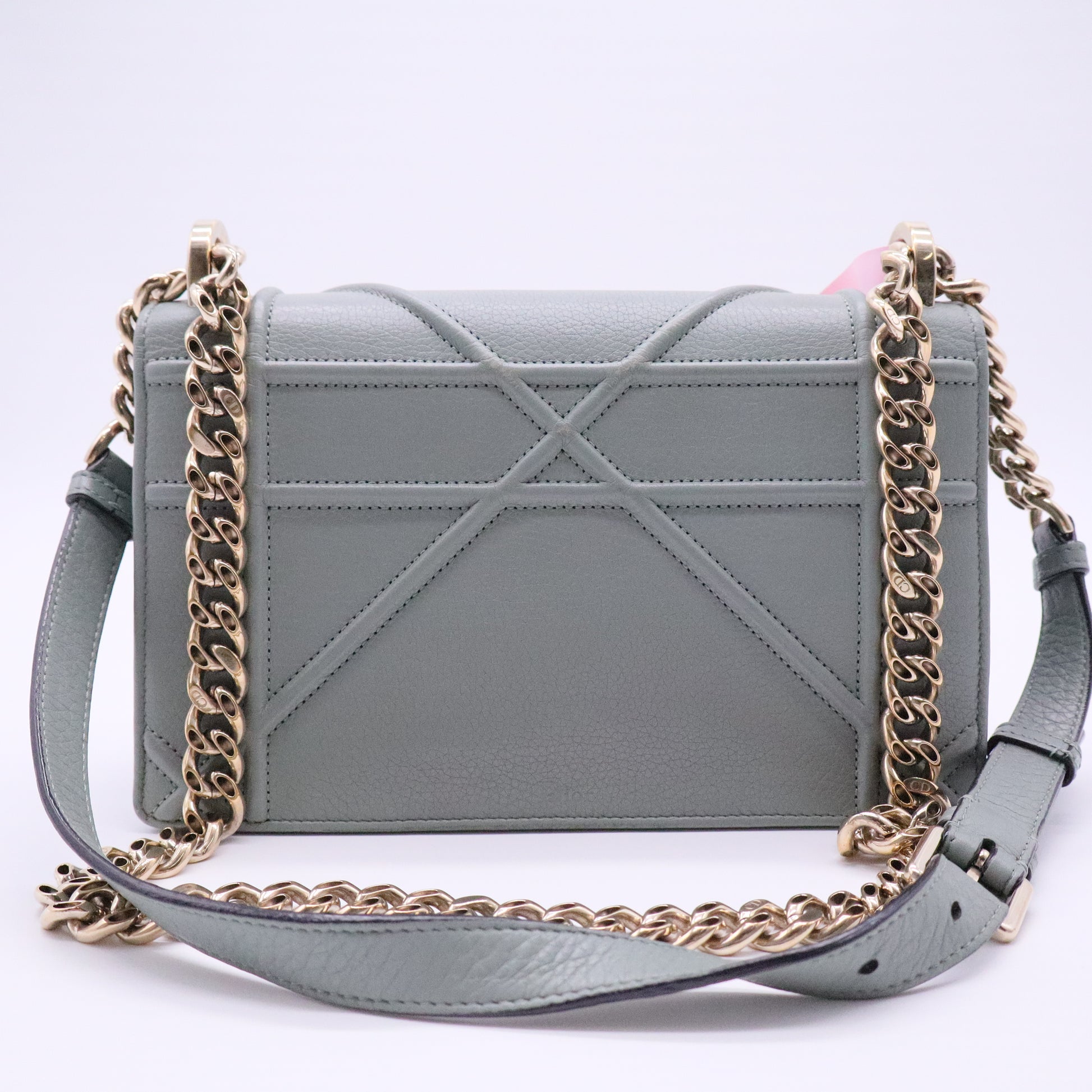 Diorama Flap Bag Grained Calfskin Medium Twins