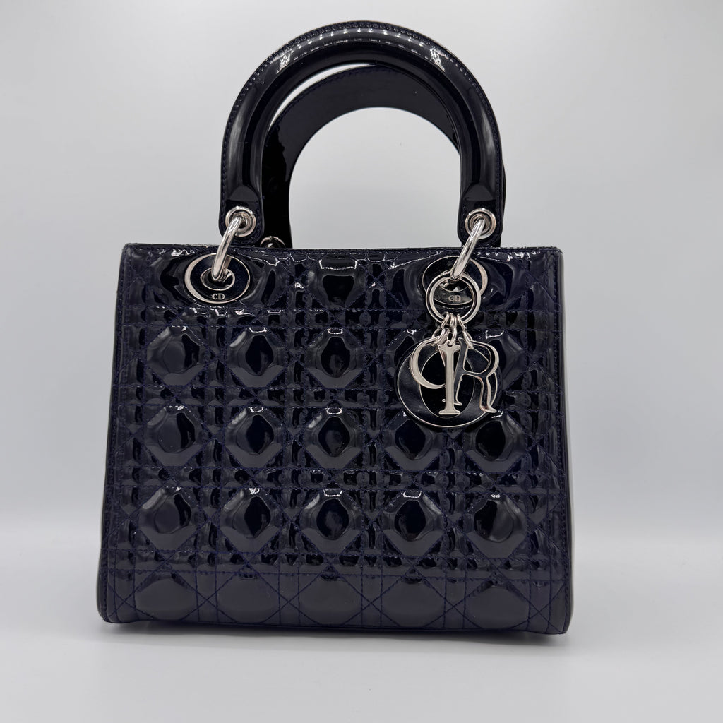 Christian Dior- Lady Dior Handbag Patent Medium