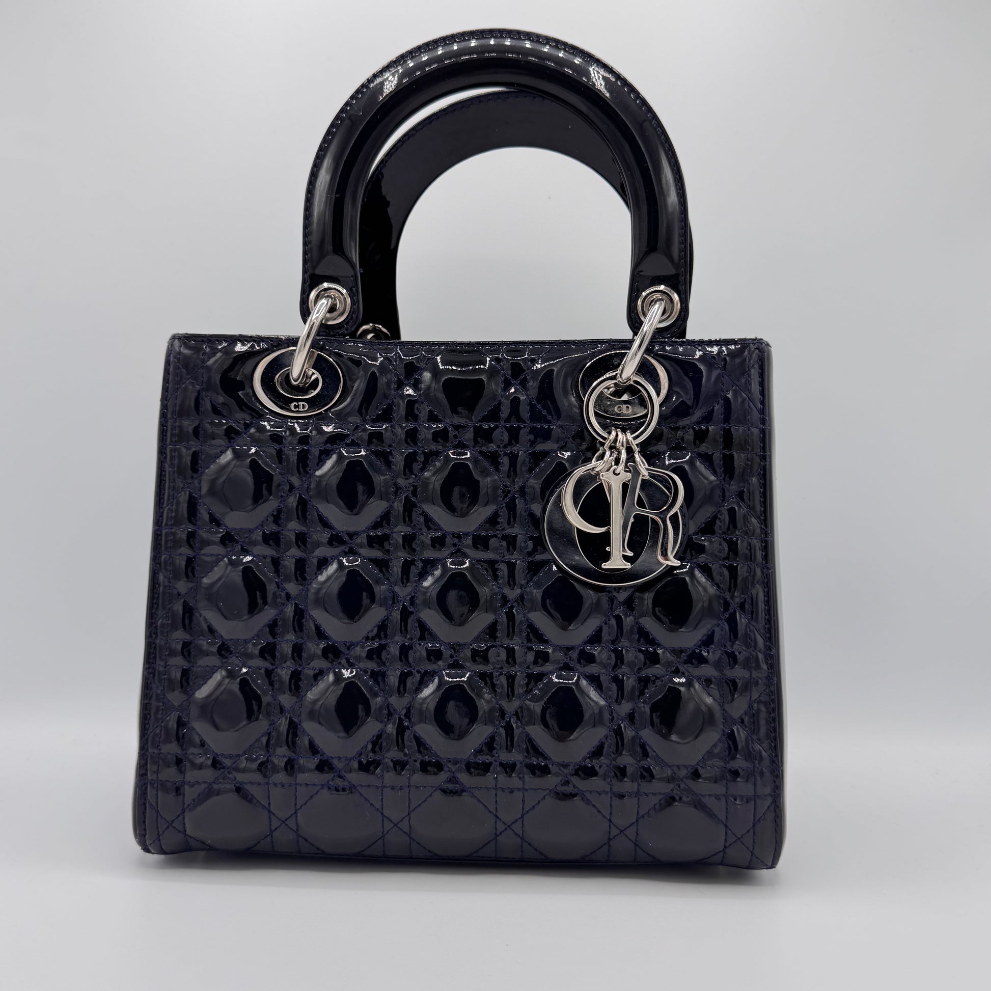 Christian Dior- Lady Dior Handbag Patent Medium