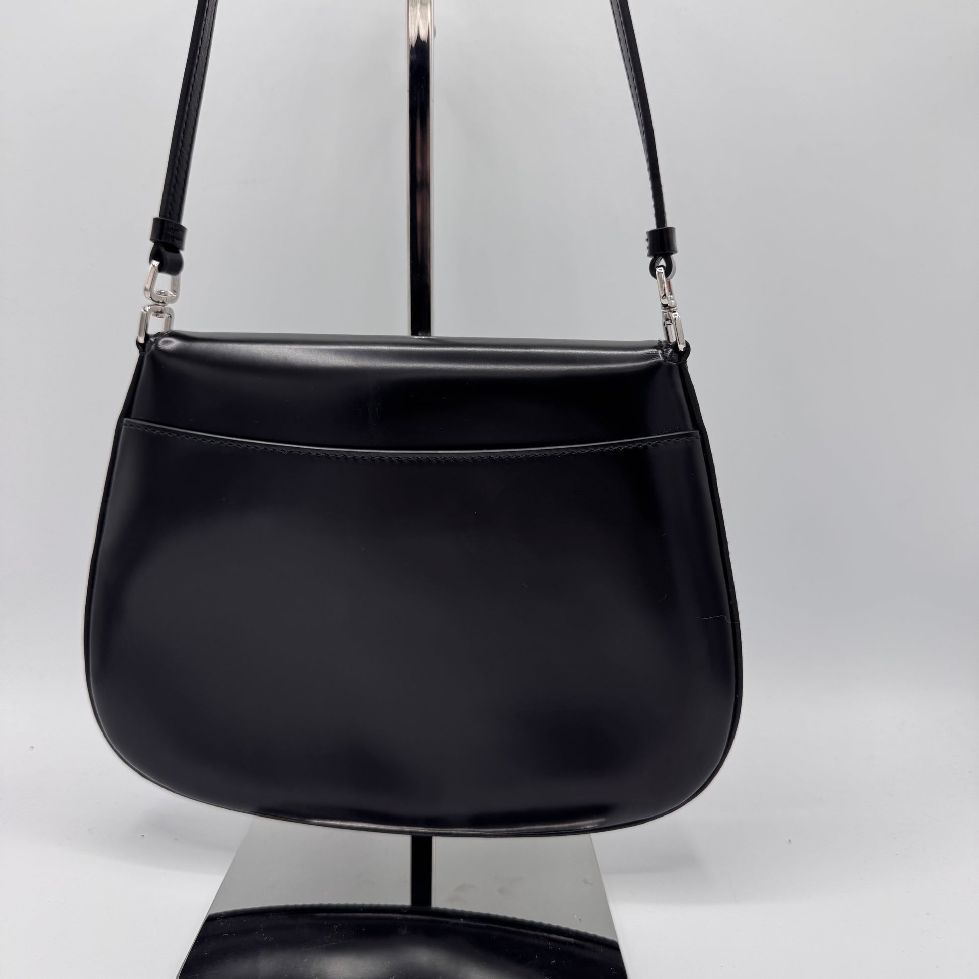 Prada Cleo Flap Shoulder Bag Spazzolato Leather Small