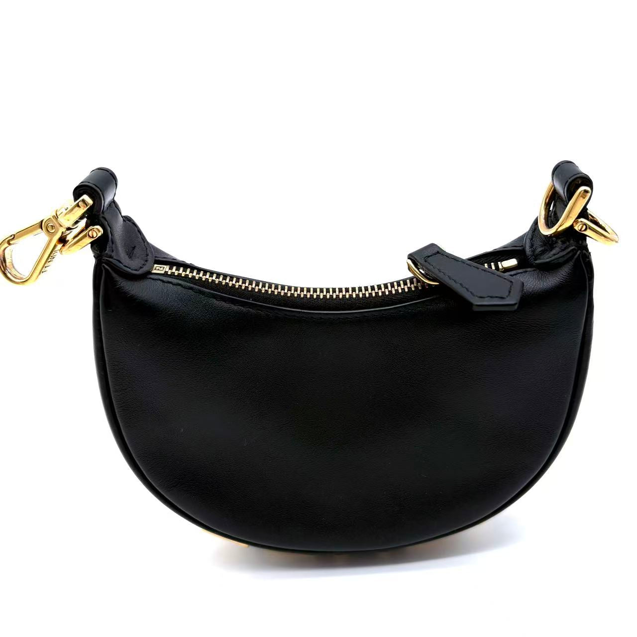 LDM-1498 Vitello Grace Matte Nano Fendigraphy Hobo Charm Black