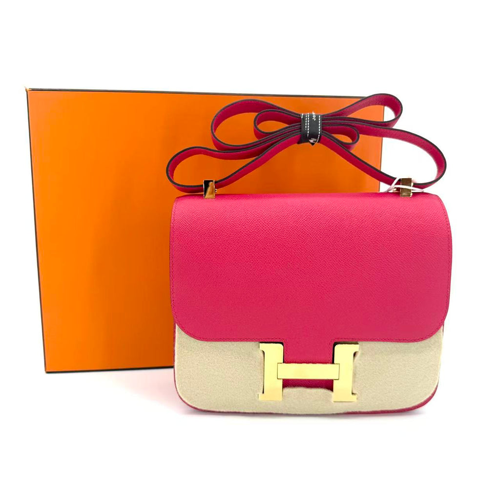 Constance 24 Bag Epsom Rose Extreme with Gold Hardware
