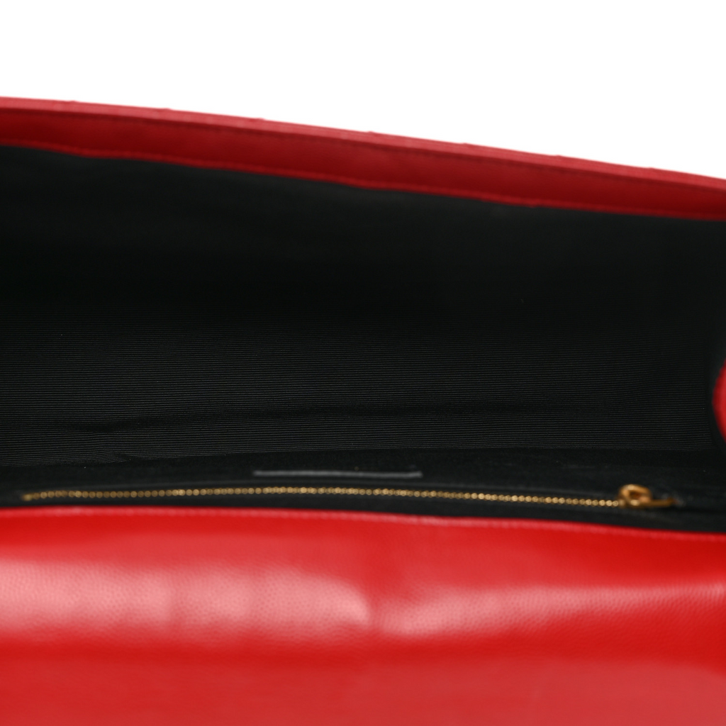 Classic Monogram Envelope Satchel Matelasse Chevron Leather Large Twins