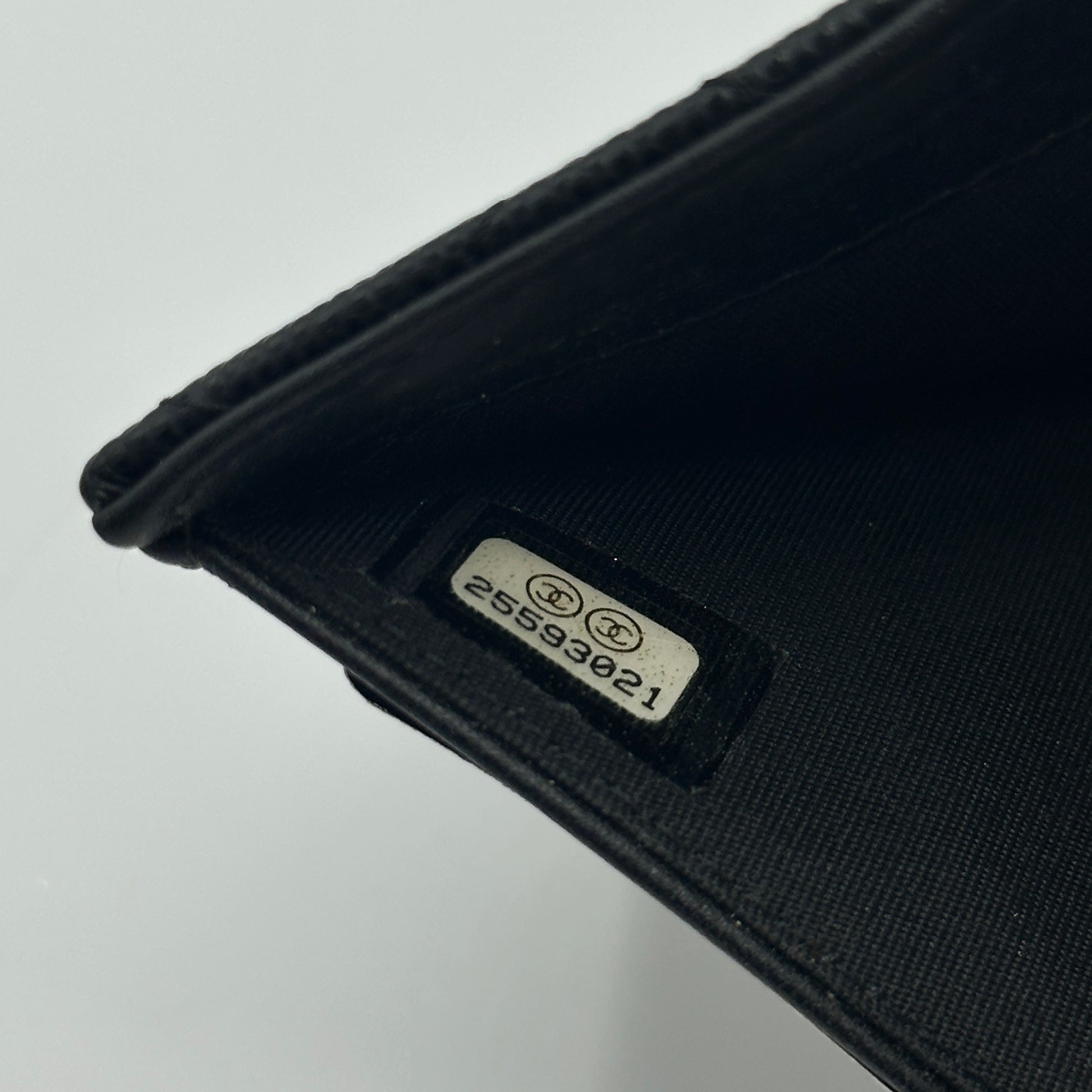 Chanel  Caviar Quilted Boy Flap Wallet Black