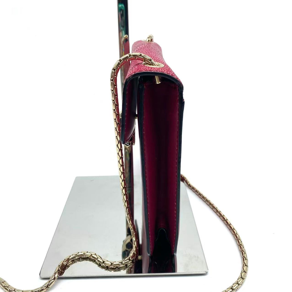 Calfskin Serpenti Forever Shoulder Bag Tropical Turquoise