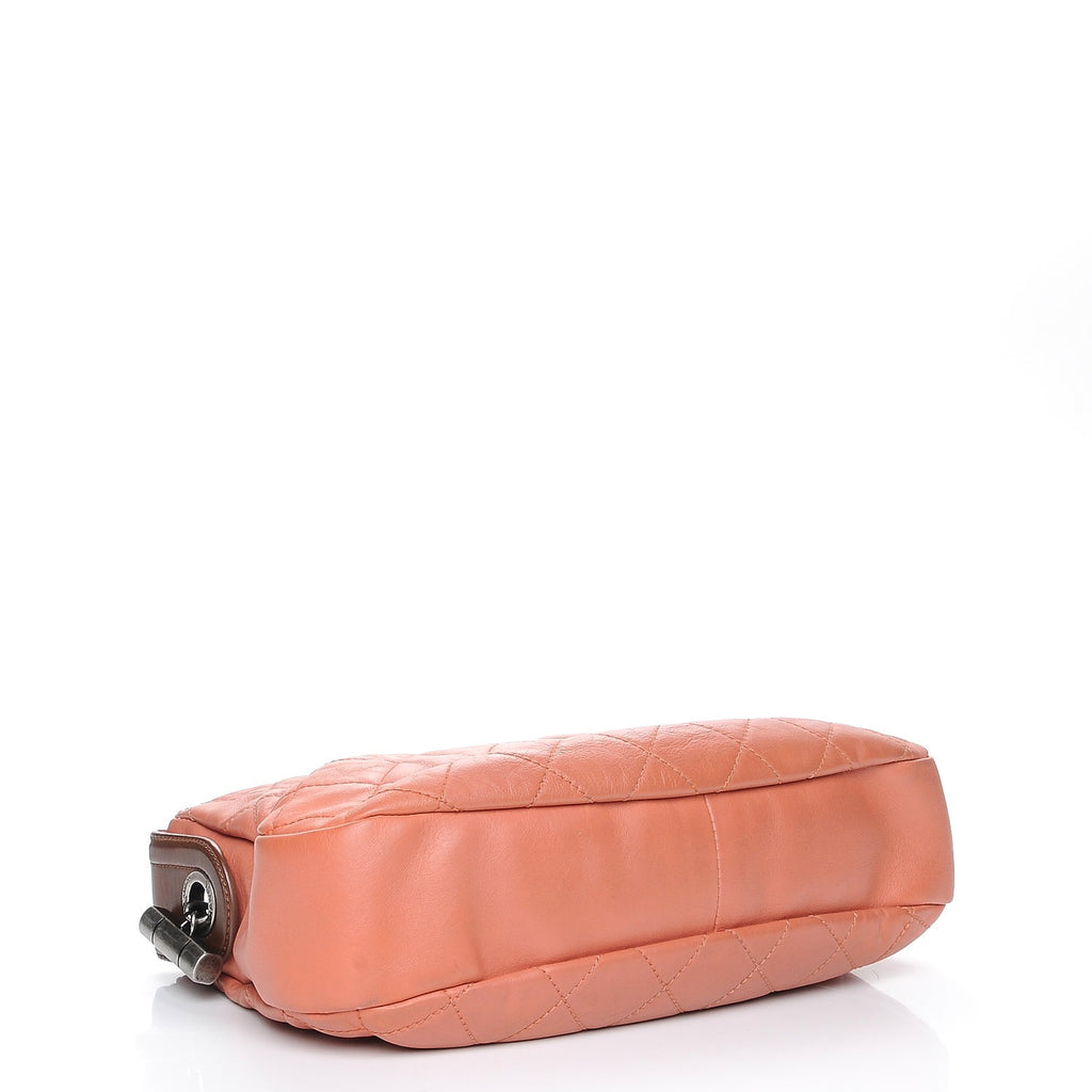 Calfskin Country Chic Small Shoulder Bag Pink Twins