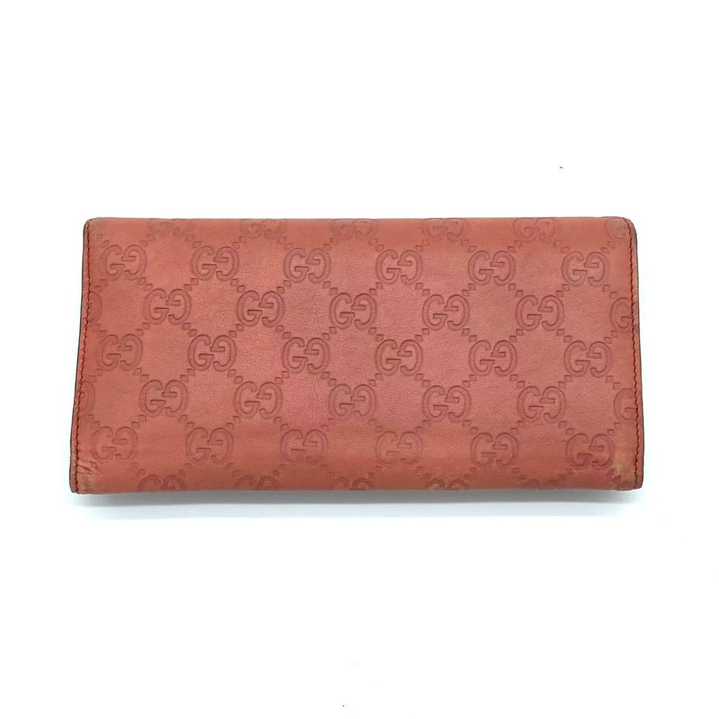 Guccissima Leather Wallet Trifold Long Card Purse