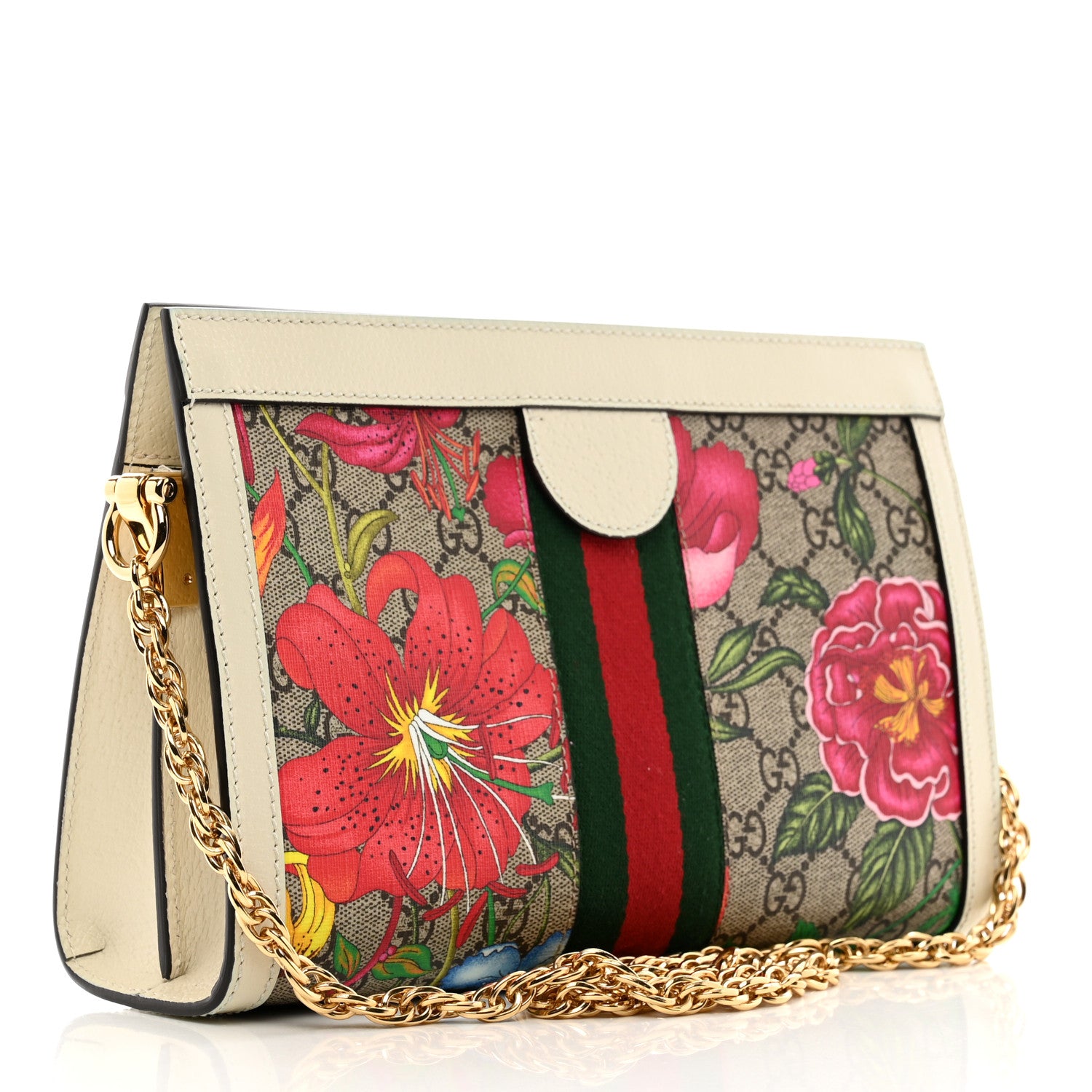 Ophidia shoulder bag Gucci Coated canvas Monogram  Beige twins