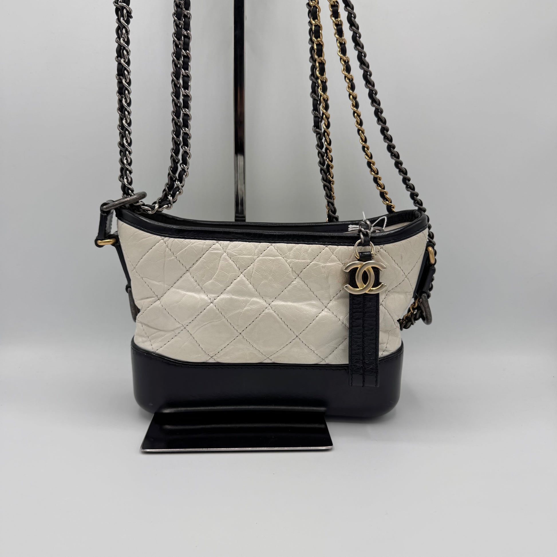 Chanel- Gabrielle Hobo Quilted Aged Calfskin Small