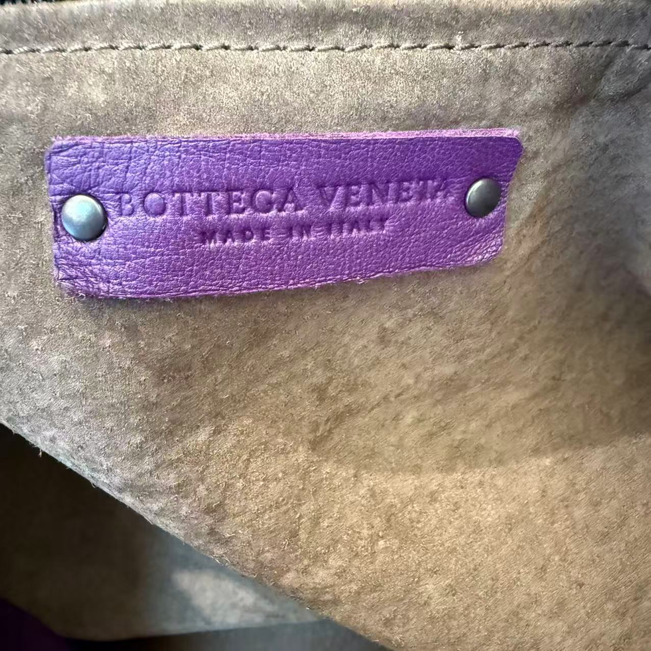 Purple Intrecciato Woven Nappa Leather Large Cesta Tote Bag twins