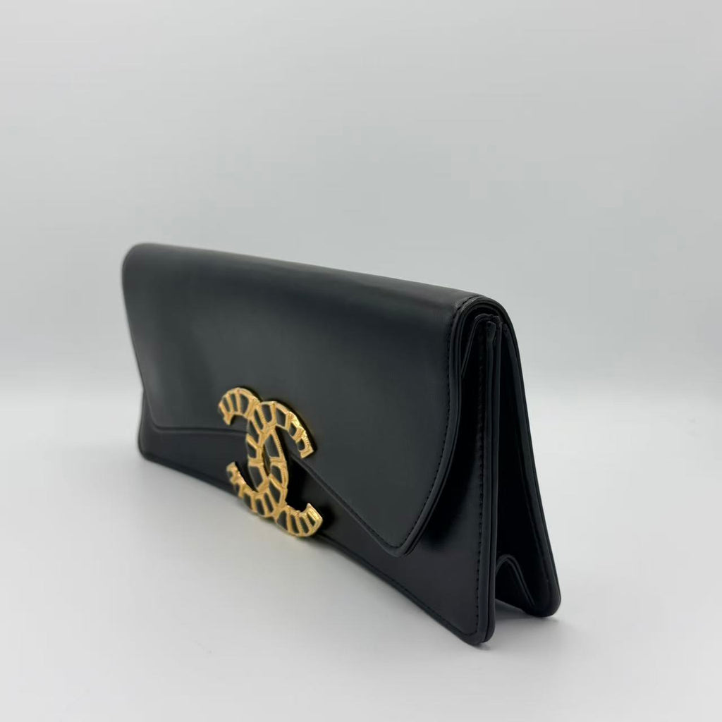 Lambskin Evening In Egypt Clutch Black