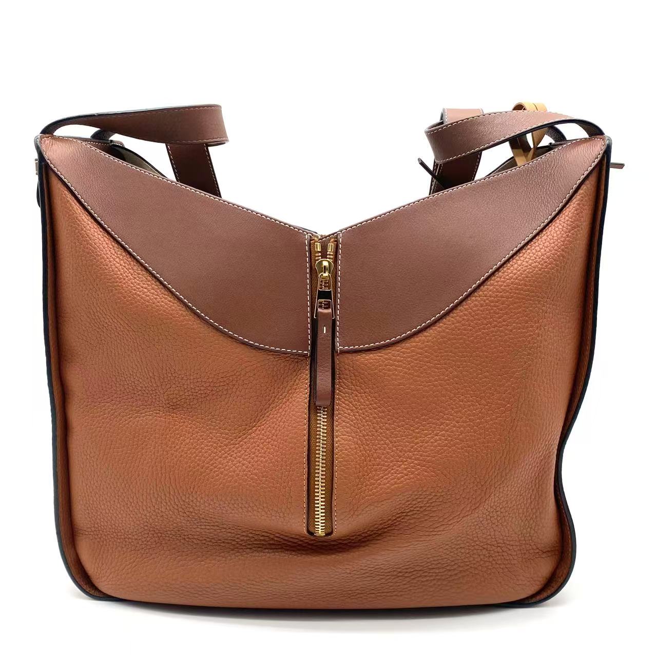 Hammock Calfskin Leather Shoulder Bag Brown