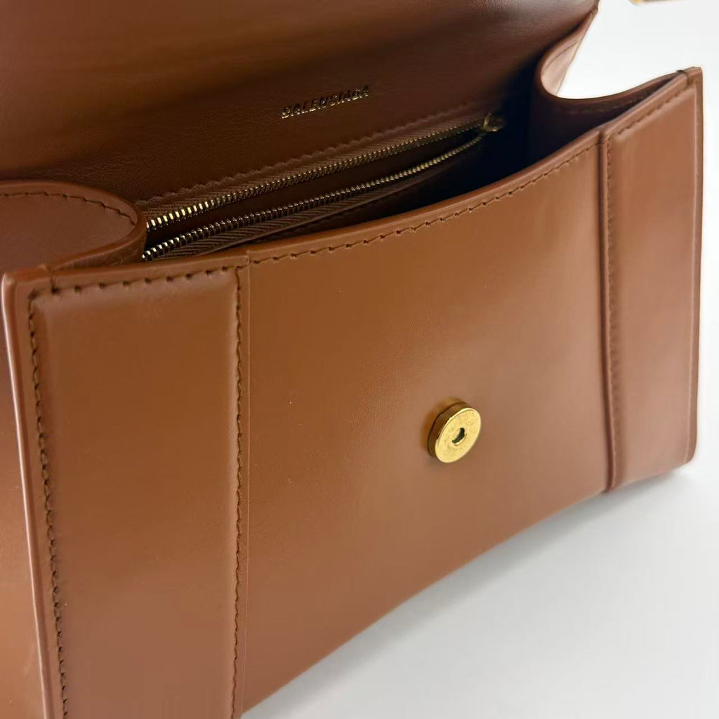 Hourglass Top Handle Bag Leather Small