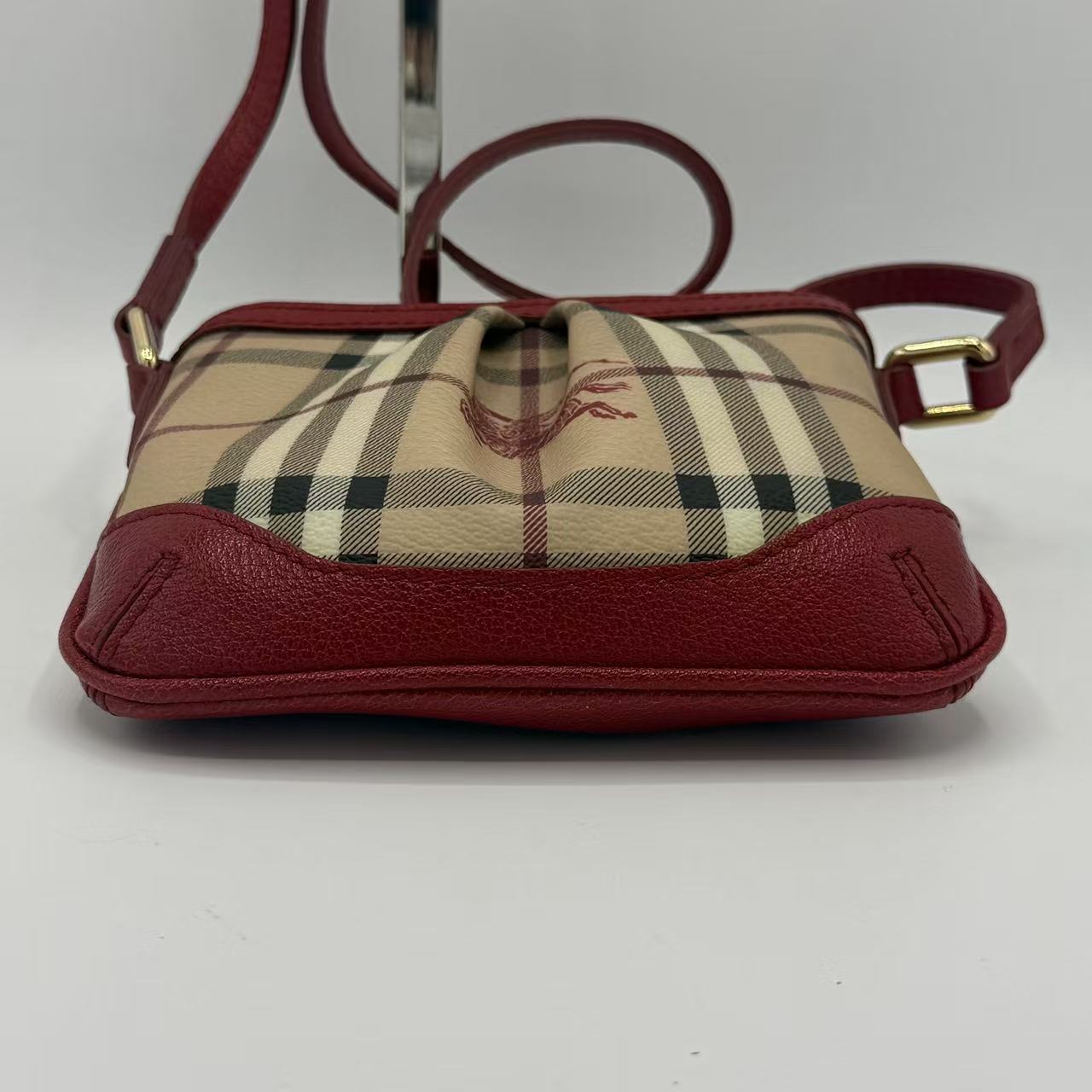Nova Check Shoulder Bag Red Beige