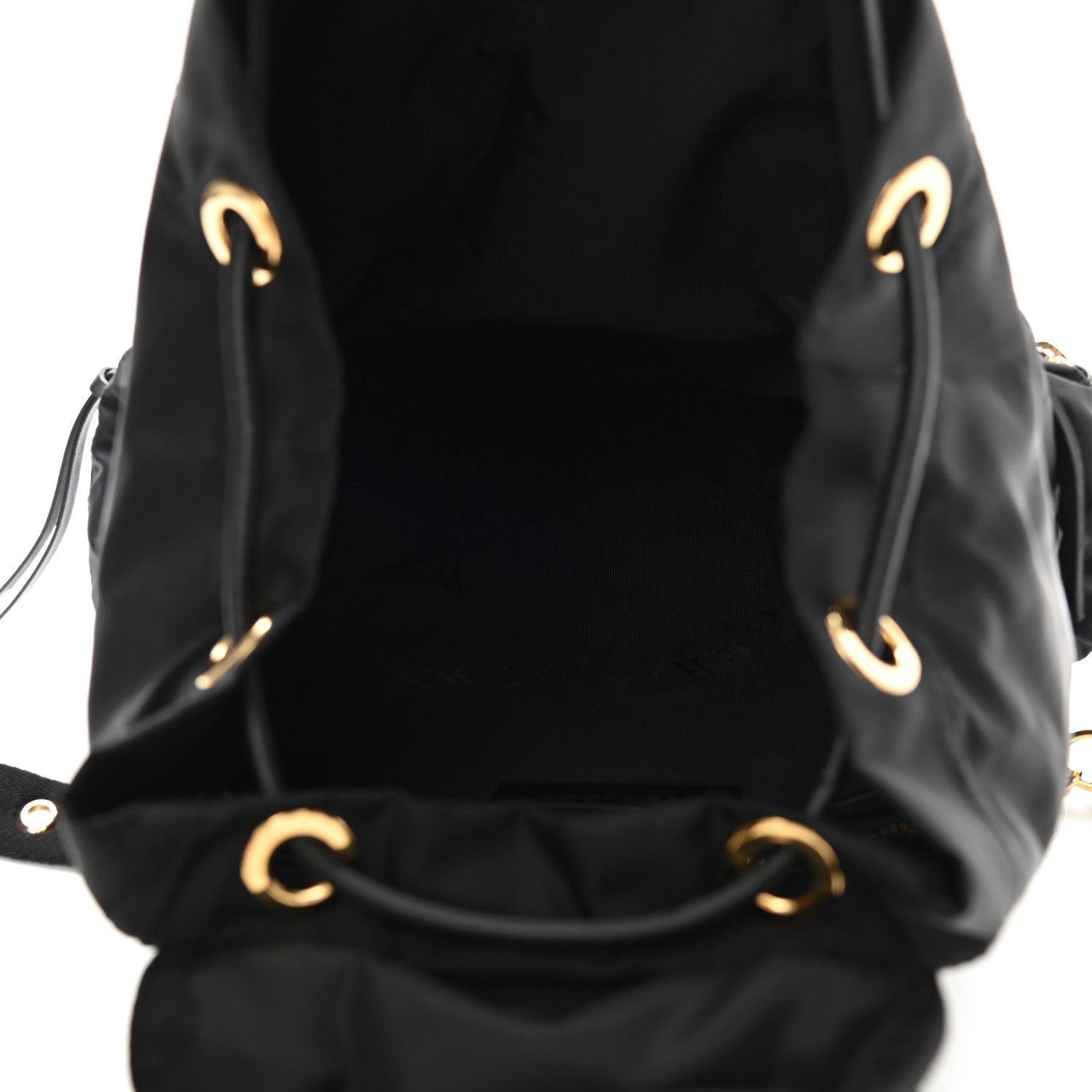Nylon Medium Rucksack Backpack Black twins