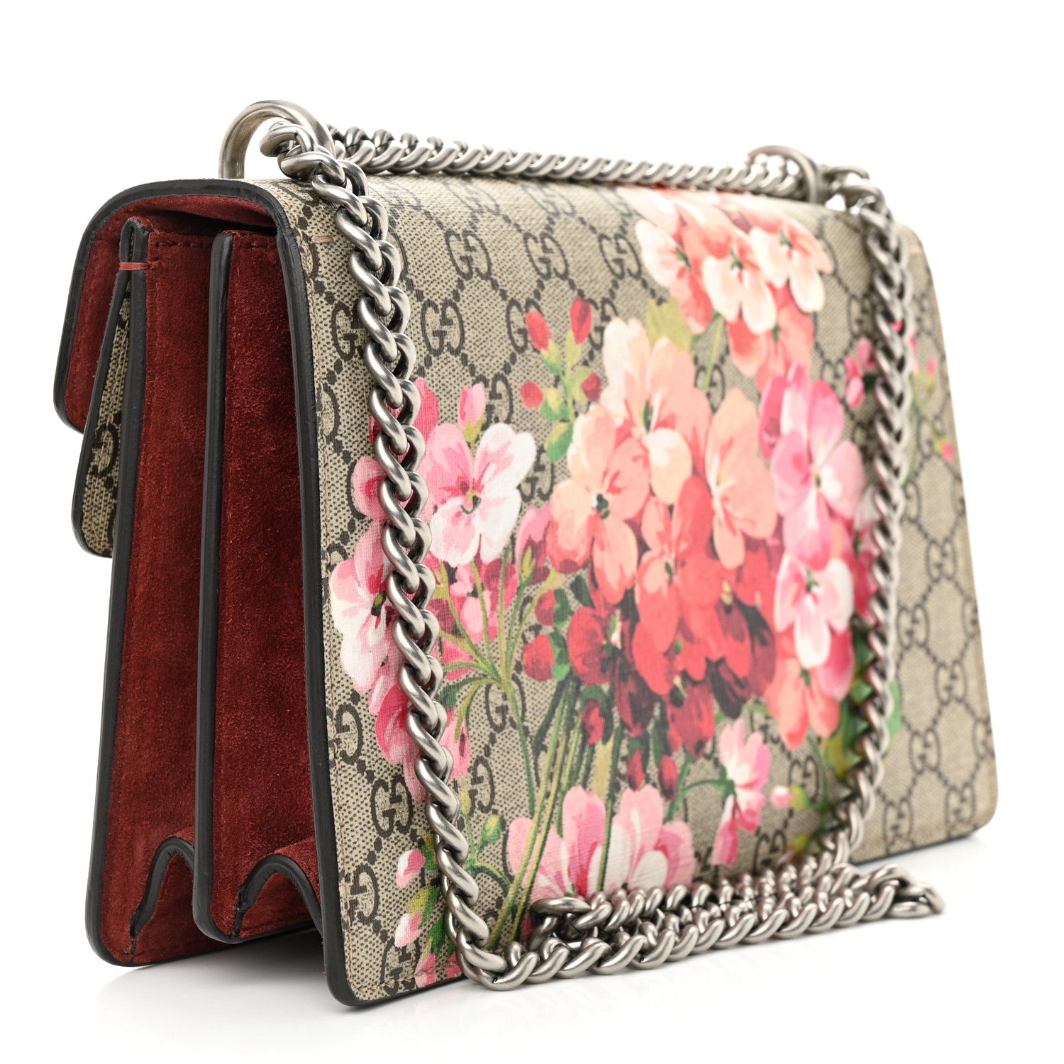 GG Supreme Monogram Blooms Small Dionysus Shoulder Bag Beige Multicolor Dry Rose