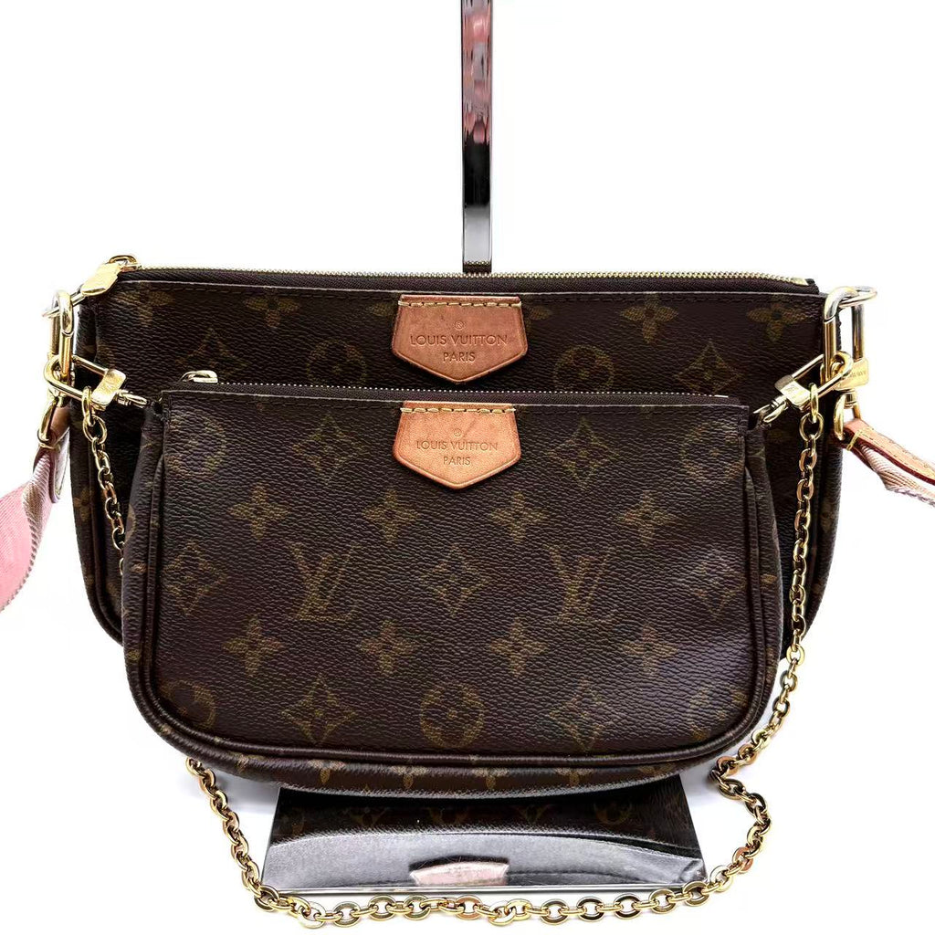 Rose Clair Monogram Canvas Multi-Pochette Accessories Bag