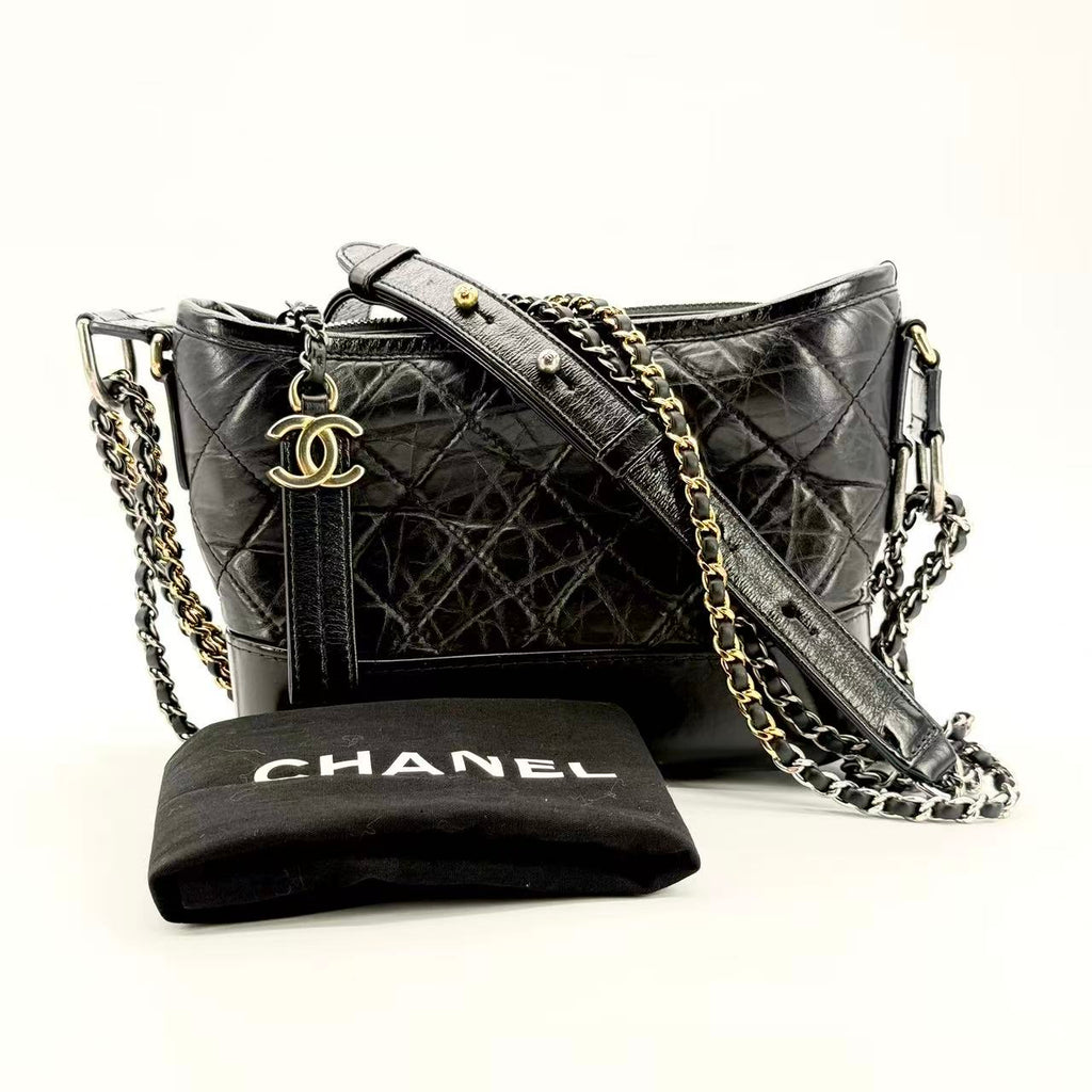 Gabrielle Hobo Quilted Aged Calfskin Small