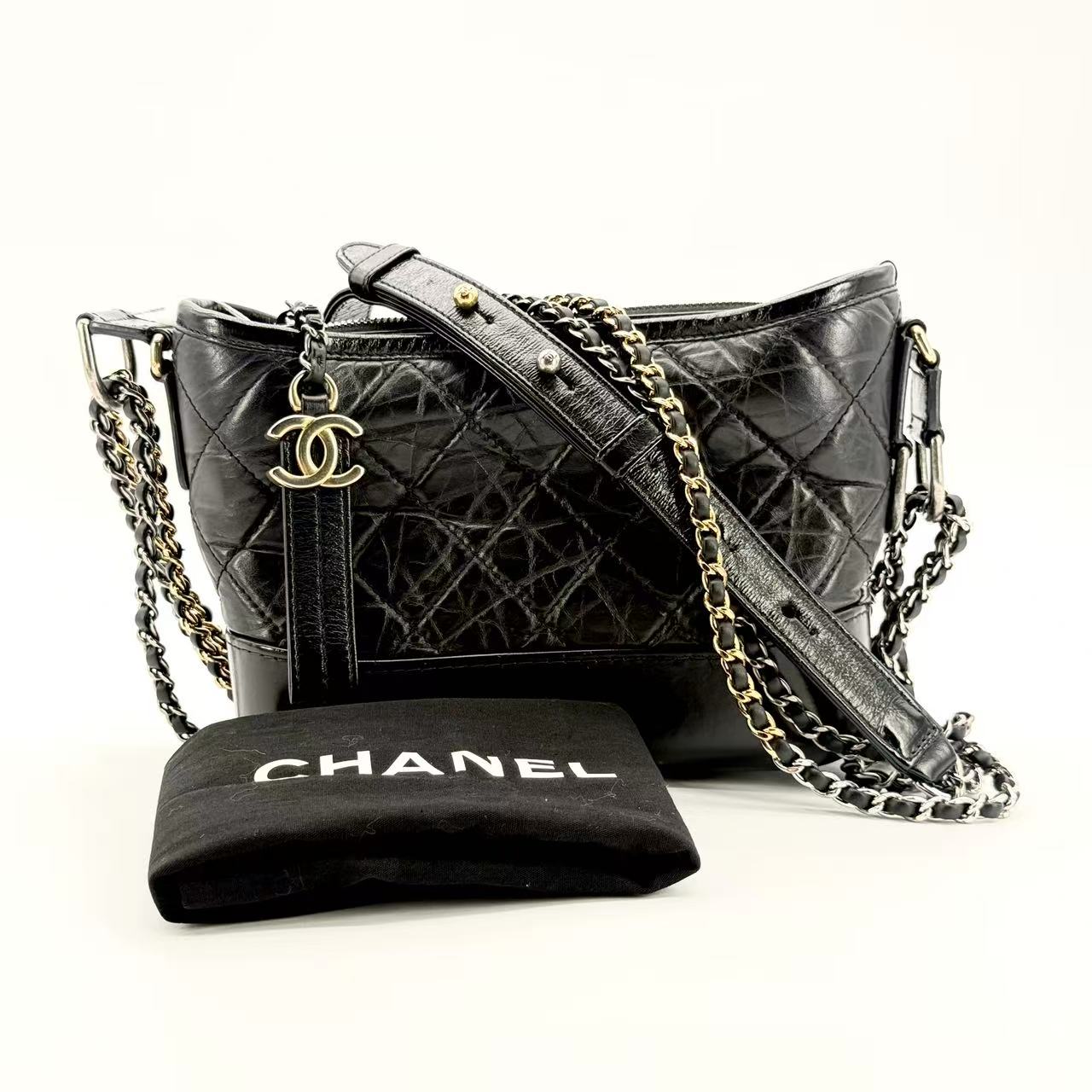 Gabrielle Hobo Quilted Aged Calfskin Small