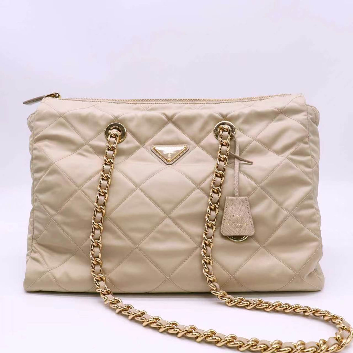 Prada Enameled Metal Triangle Re-Edition 1995 Large twins LDZ1615