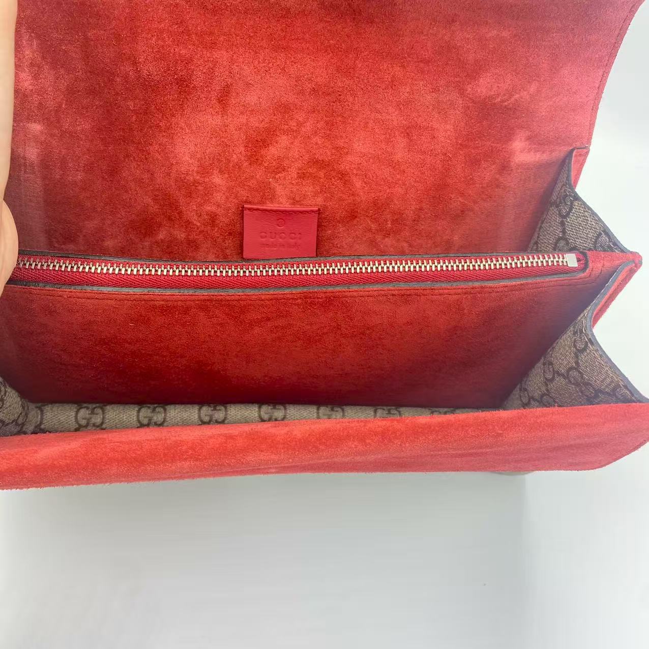 Gucci  GG Supreme Monogram Dionysus Shoulder Bag Red