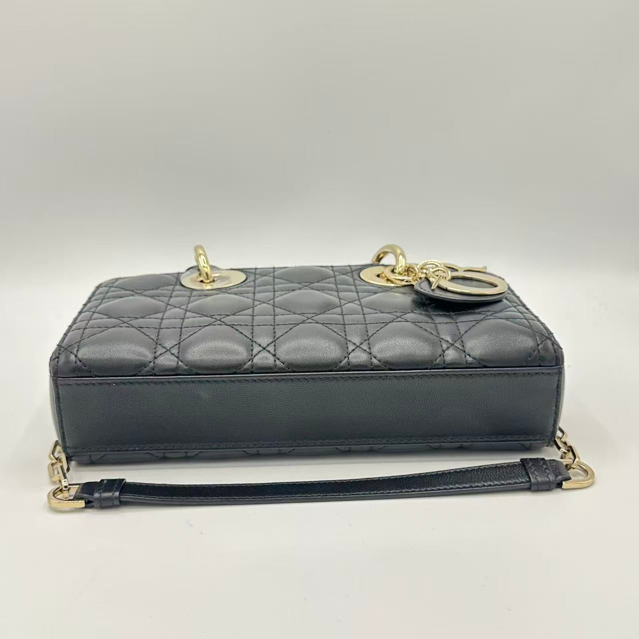 Mini Lady D-Joy Bag Black Cannage Lambskin