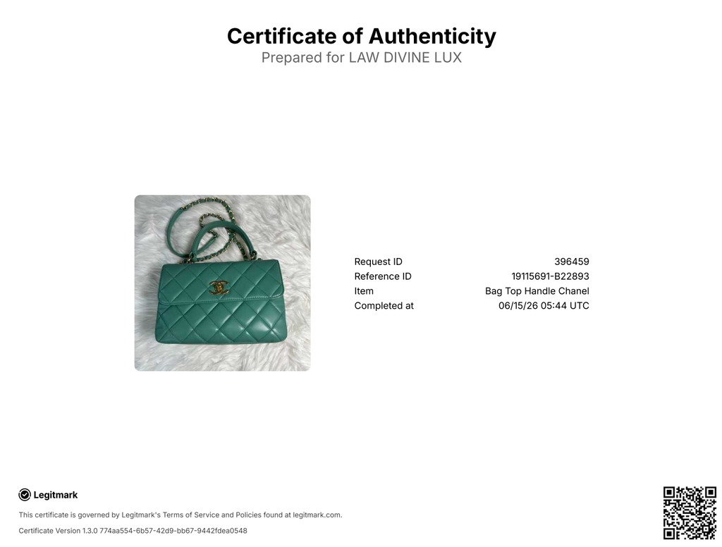 Trendy CC Top Handle Bag Quilted Lambskin Small Twins B22893