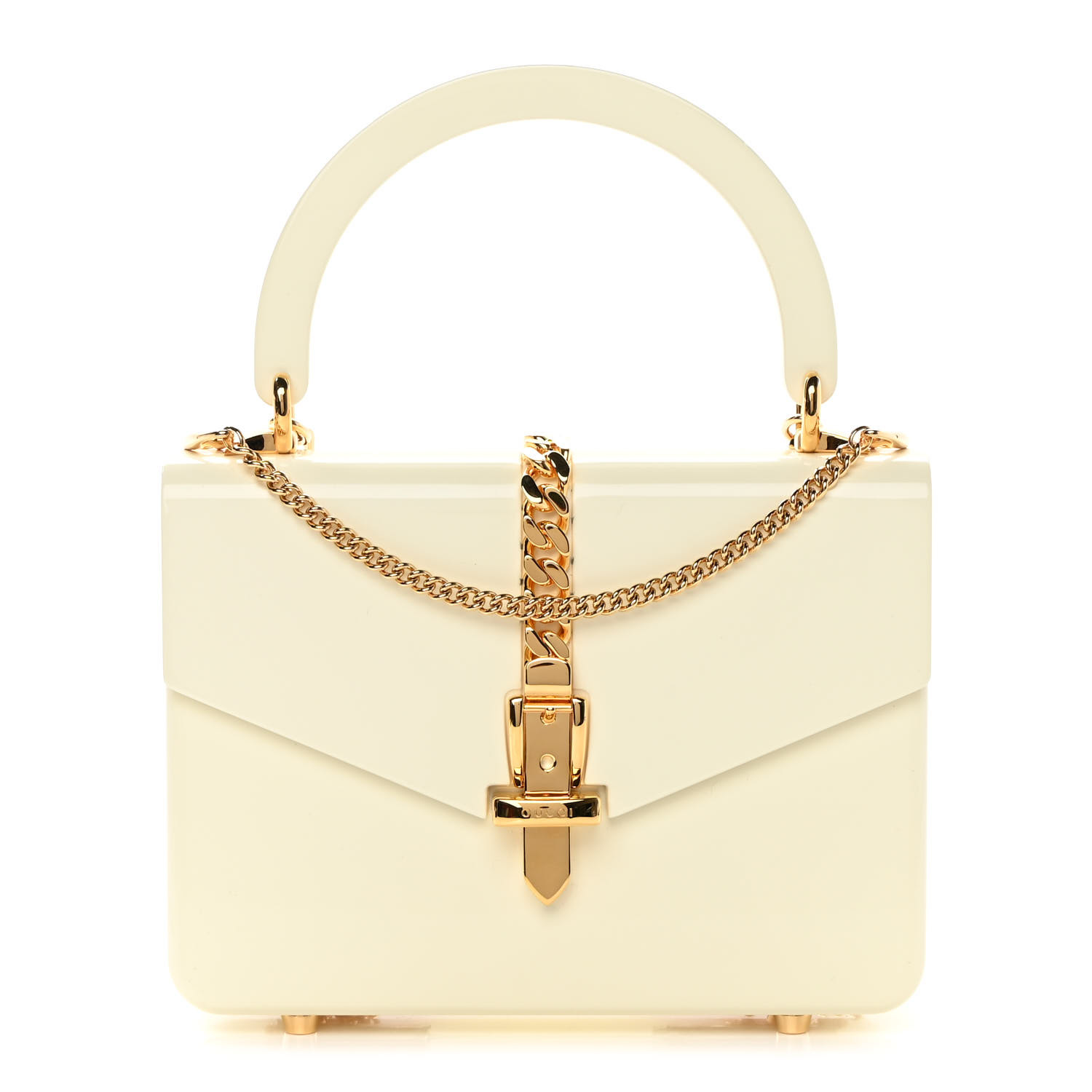 Plexiglass Mini Sylvie 1969 Top Handle Bag Ivory Twins