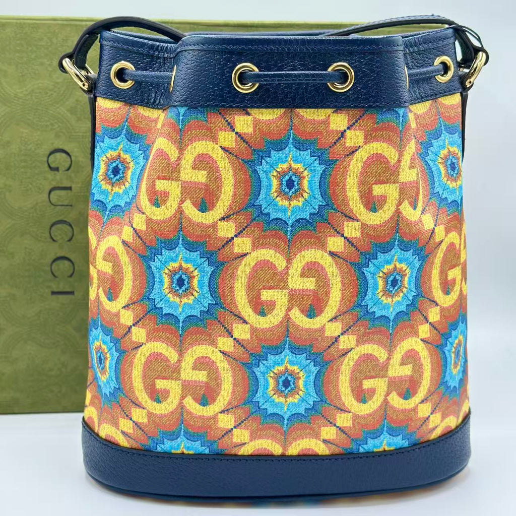 Aria 100th Anniversary Bucket Bag Kaleidoscope Print GG