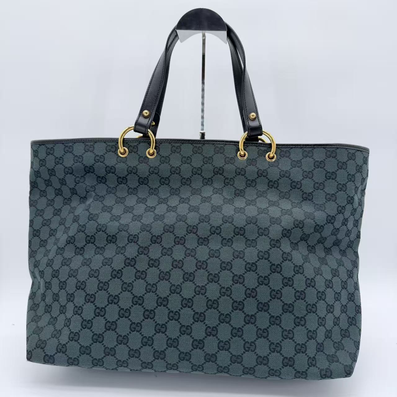 Green GG Canvas Tote Dark green