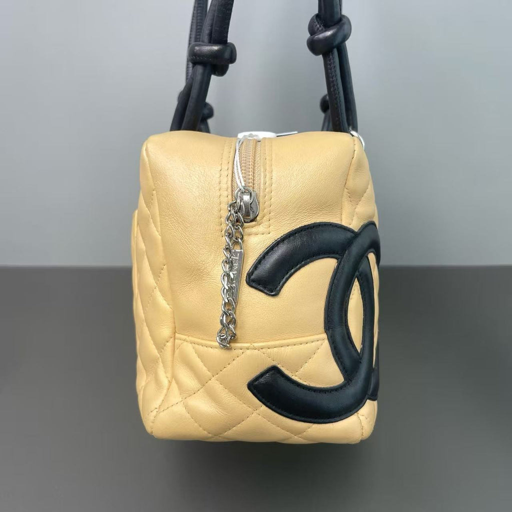Cambon Bowler Bag Quilted Leather Medium Twins LDJ4334