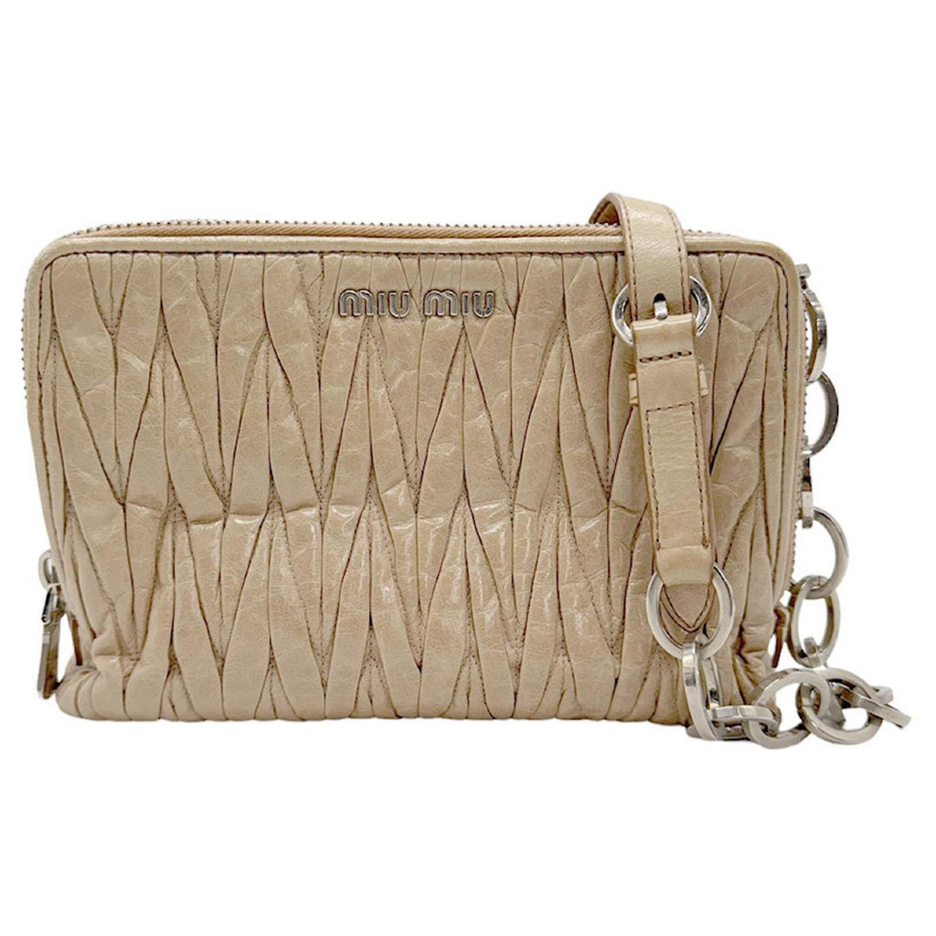 Nude Pink Matelassé Clutch twins