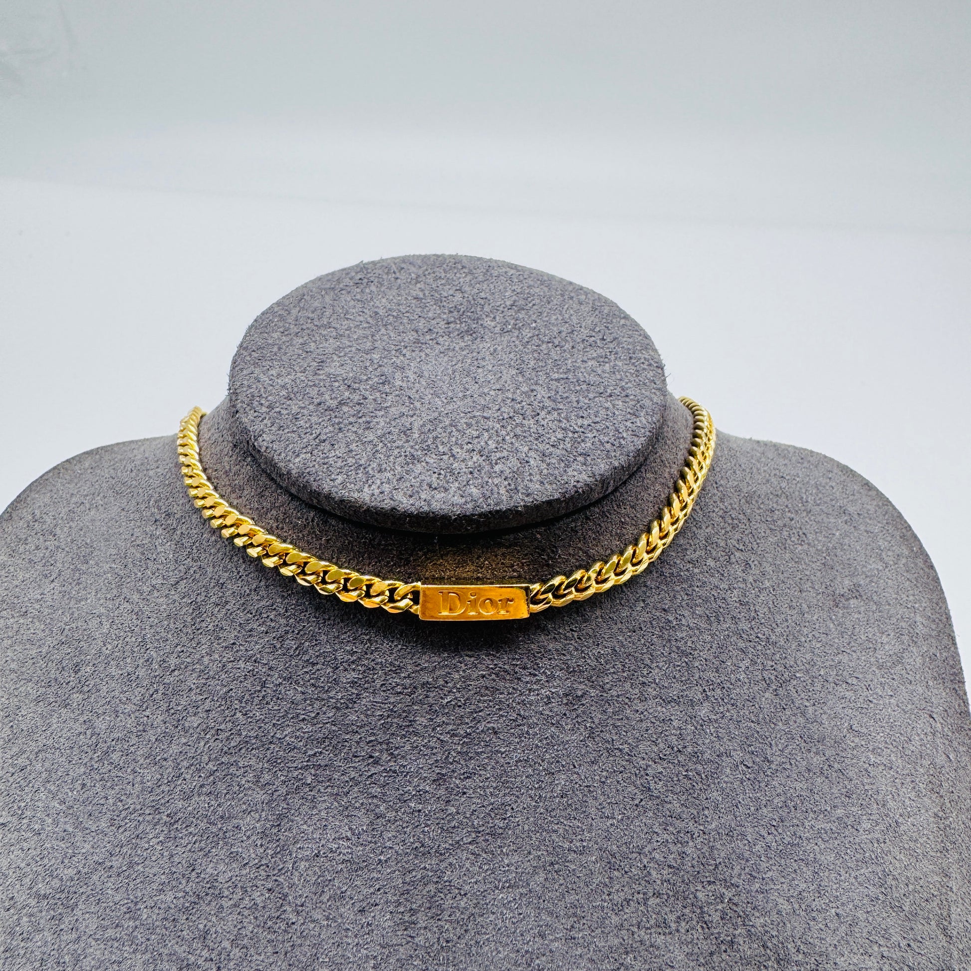 Christian Dior Vintage Chunky ID Tag Bracelet Twins LDJ4165