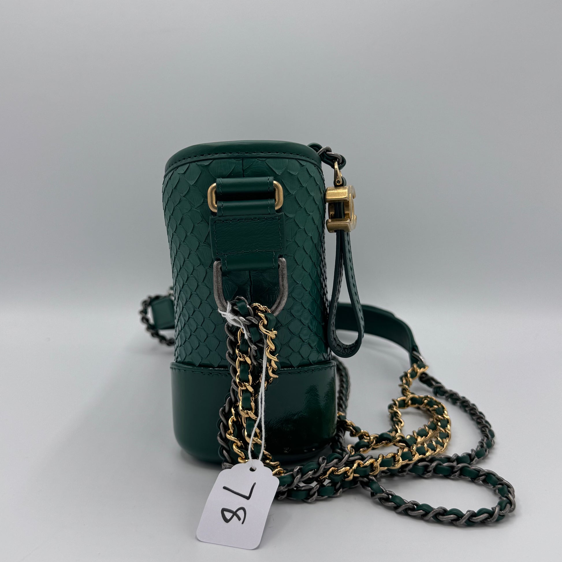 Chanel Gabrielle Hobo Bag emerald python green