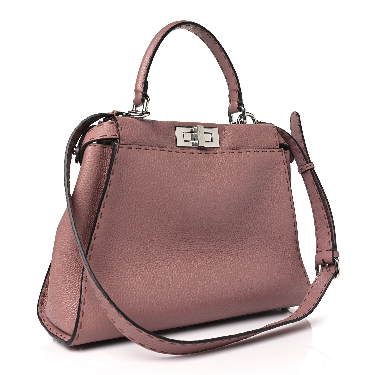 Cuoio Romano Selleria Bi-Color Medium Peekaboo Iconic Satchel English Rose Camelia twins