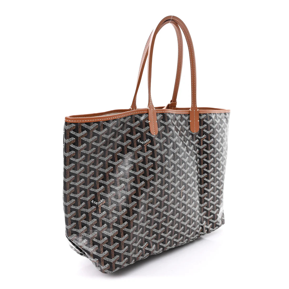 Goyard Black/Gold Chevron Print Coated Canvas St. Louis PM Tote Bag Twins B22375