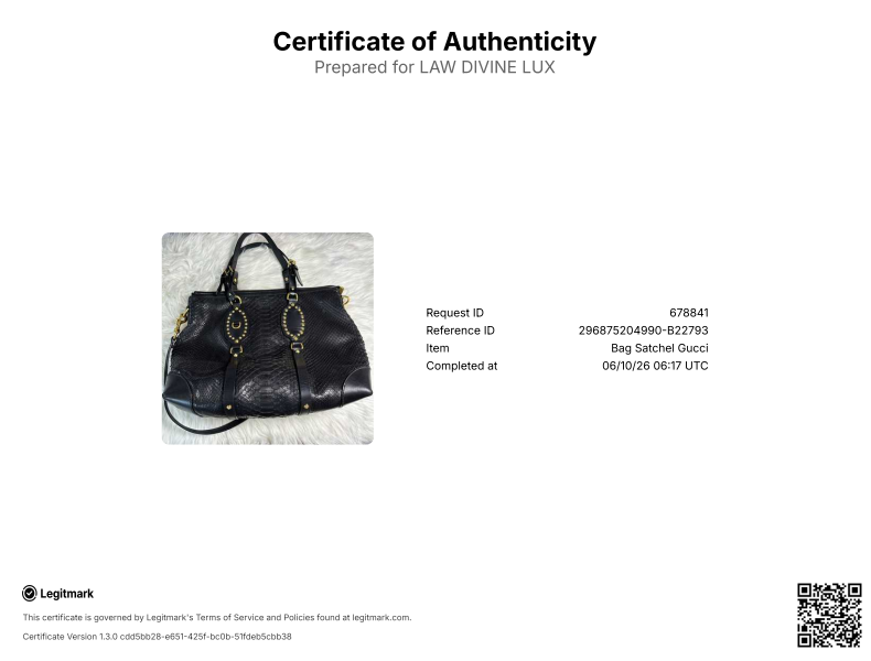 Gucci Python Patti Tote Twins B22793