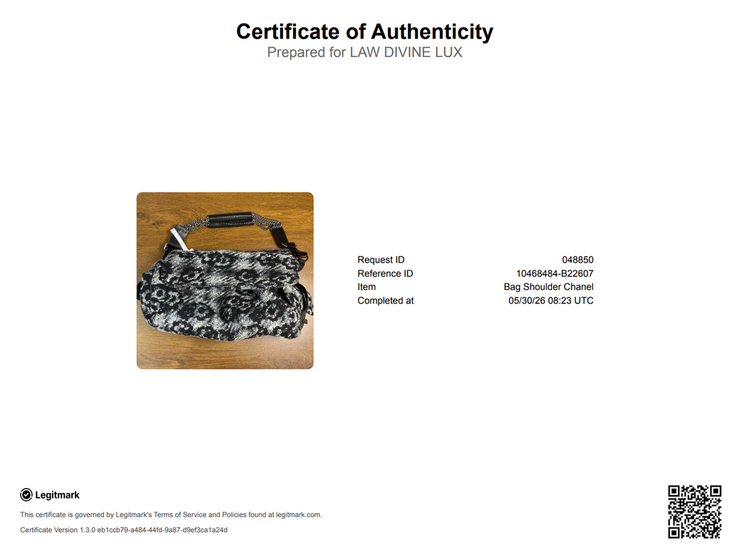 Chanel Tweed Quilted Camellia Shoulder Bag Twins B22607