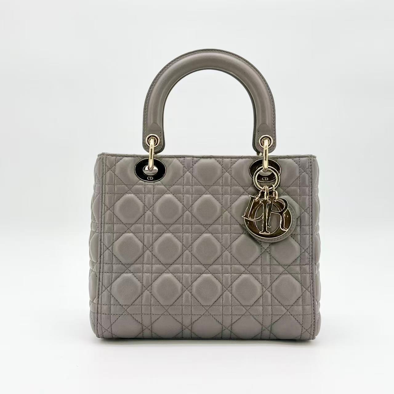 Lady Dior Bag Cannage Quilt Lambskin Medium