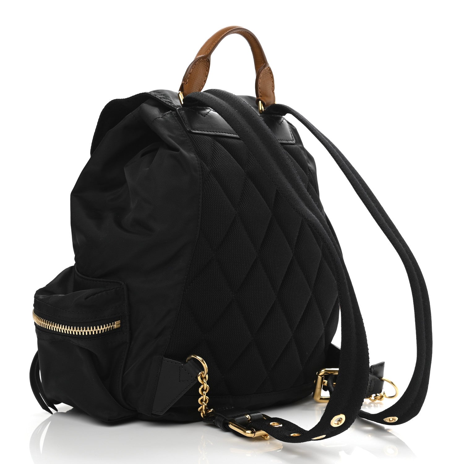 Nylon Medium Rucksack Backpack Black twins