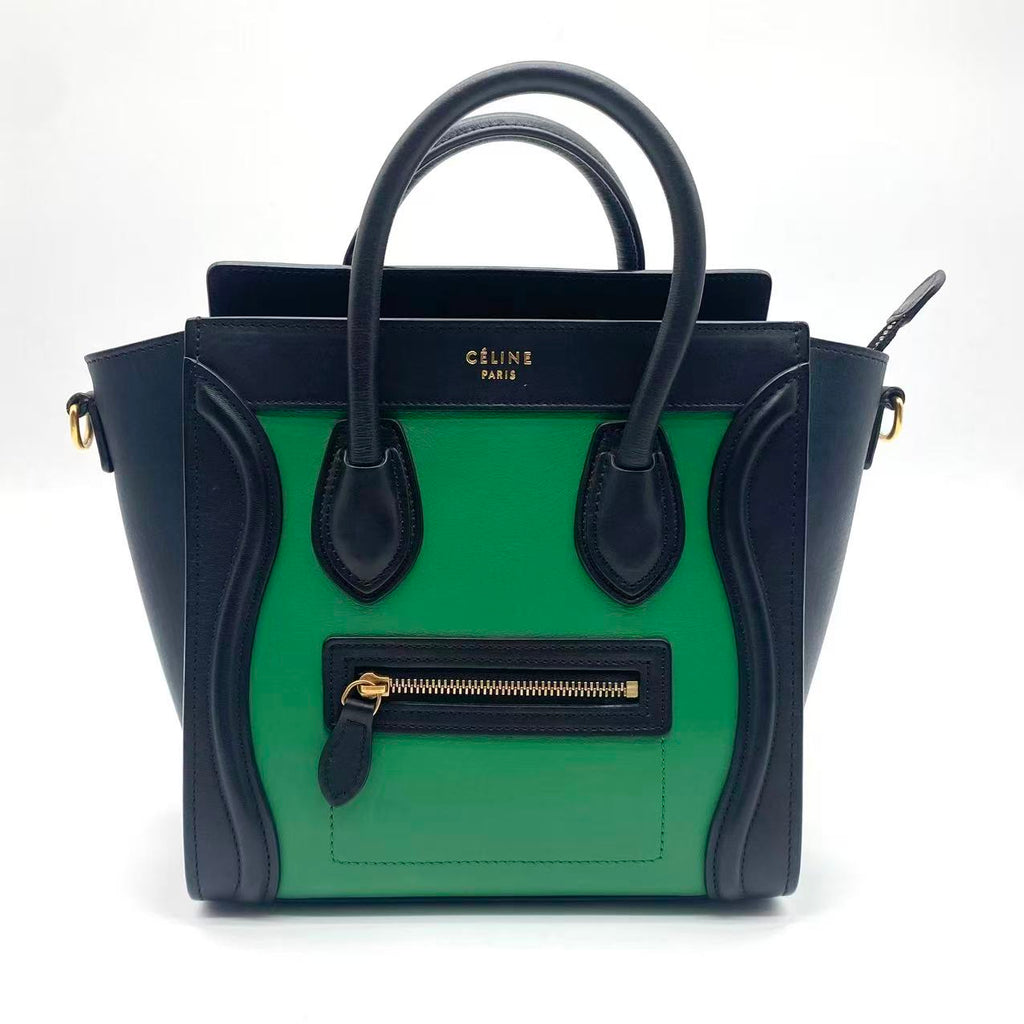 Tri Color Leather Nano Luggage Tote