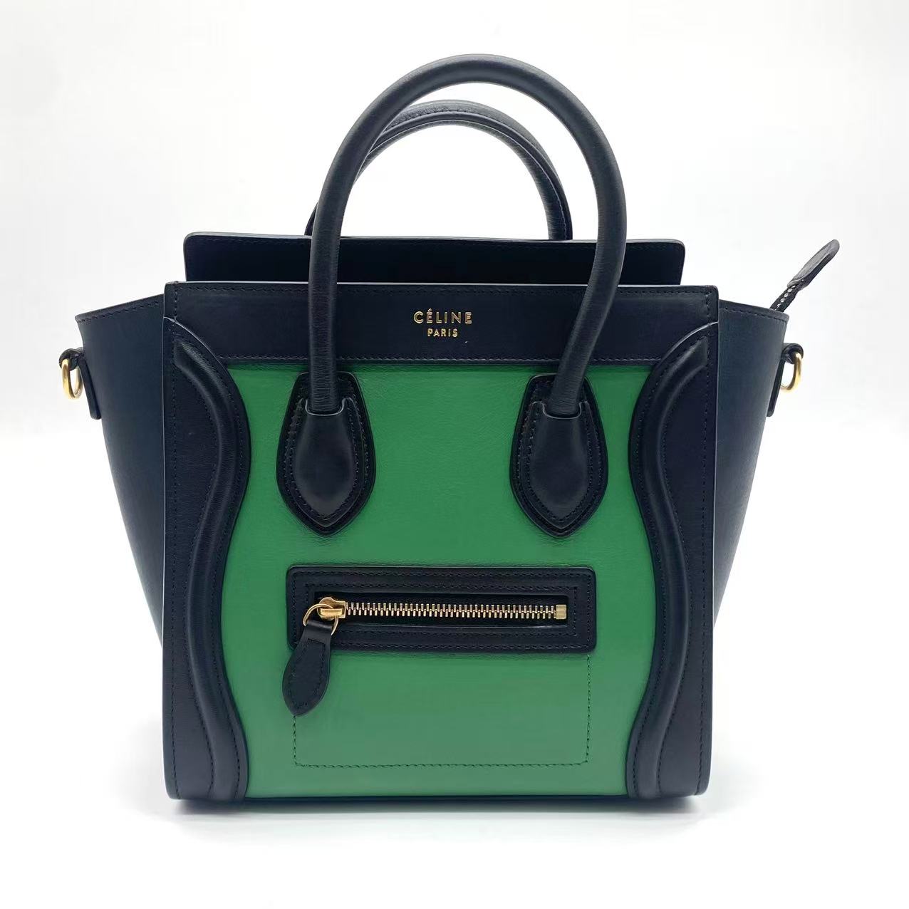 Tri Color Leather Nano Luggage Tote