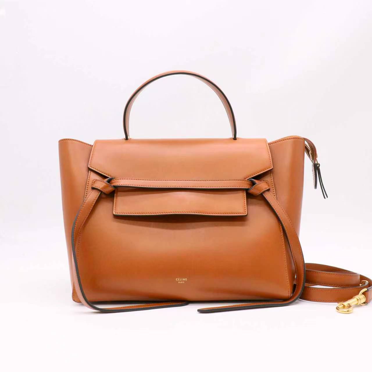 Celine Brown Smooth Leather Belt Bag Twins LDZ1129