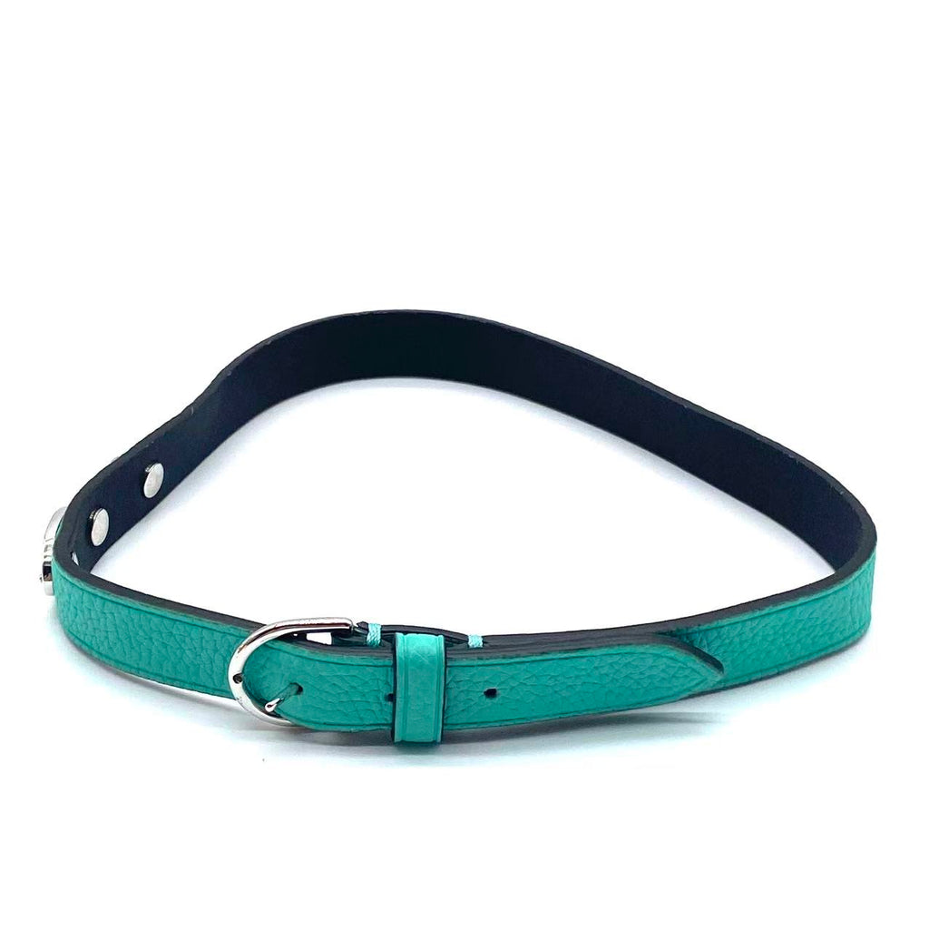 Blue Leather Double Wrap Bracelet