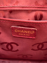 Chanel Surpique Boston Bag Quilted Leather Large